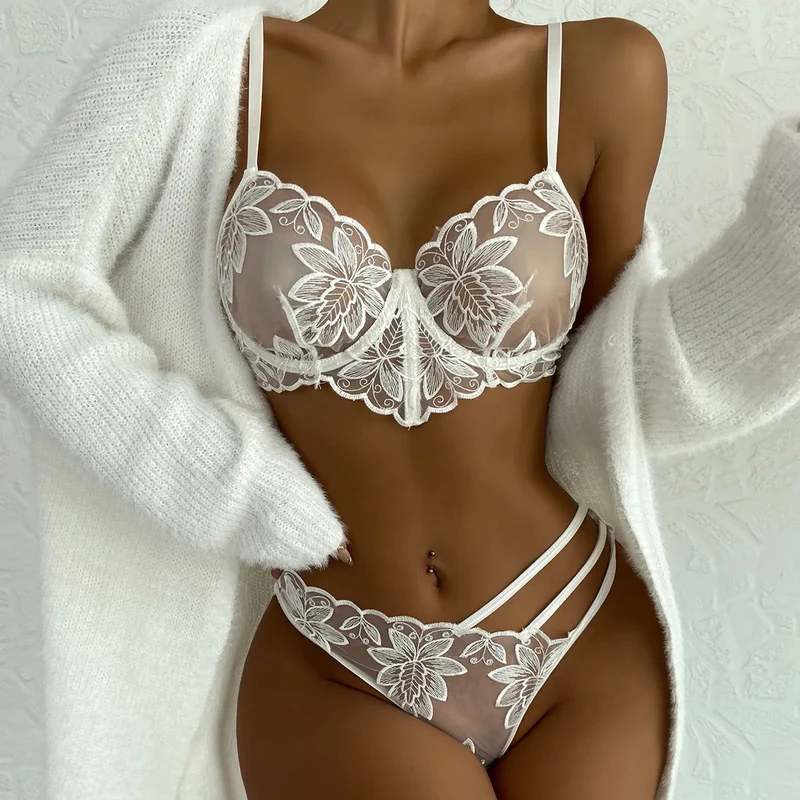 Damen BH Set Sexy Bikini Dessous Höschen Schlüpfer Slip Unterwäsche Tanga