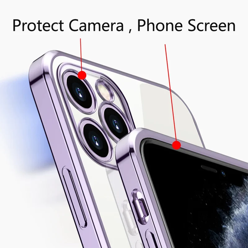 Klare Hülle IPhone 8 11 12 Pro Max Handy Case Tasche Cove Schutzhülle Silikon