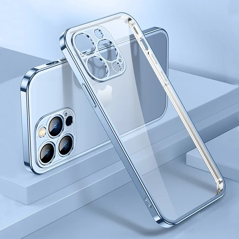 Klare Hülle IPhone 8 11 12 Pro Max Handy Case Tasche Cove Schutzhülle Silikon