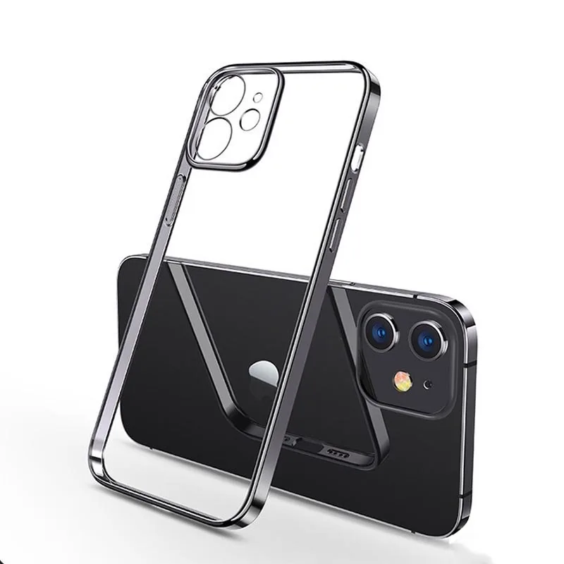 Klare Hülle IPhone 8 11 12 Pro Max Handy Case Tasche Cove Schutzhülle Silikon