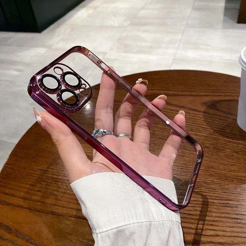 Klare Hülle IPhone 13 14 15 Pro Max Handy Case Tasche Cove Schutzhülle Silikon