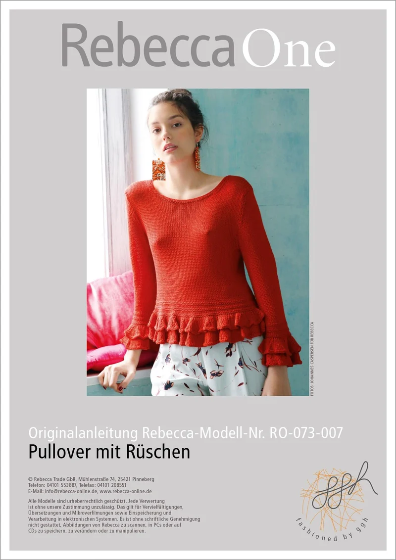 Strickanleitung - Pullover mit Rüschen