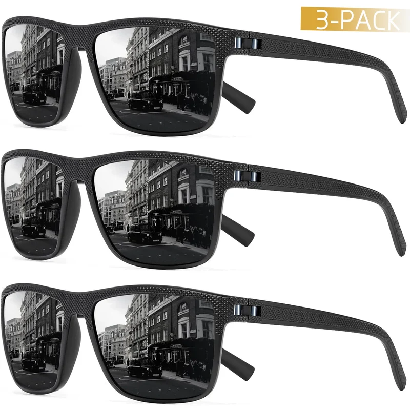 3 Stk Herren Designer Sonnenbrille Polarisierte Pilotenbrille Damen Brille UV400