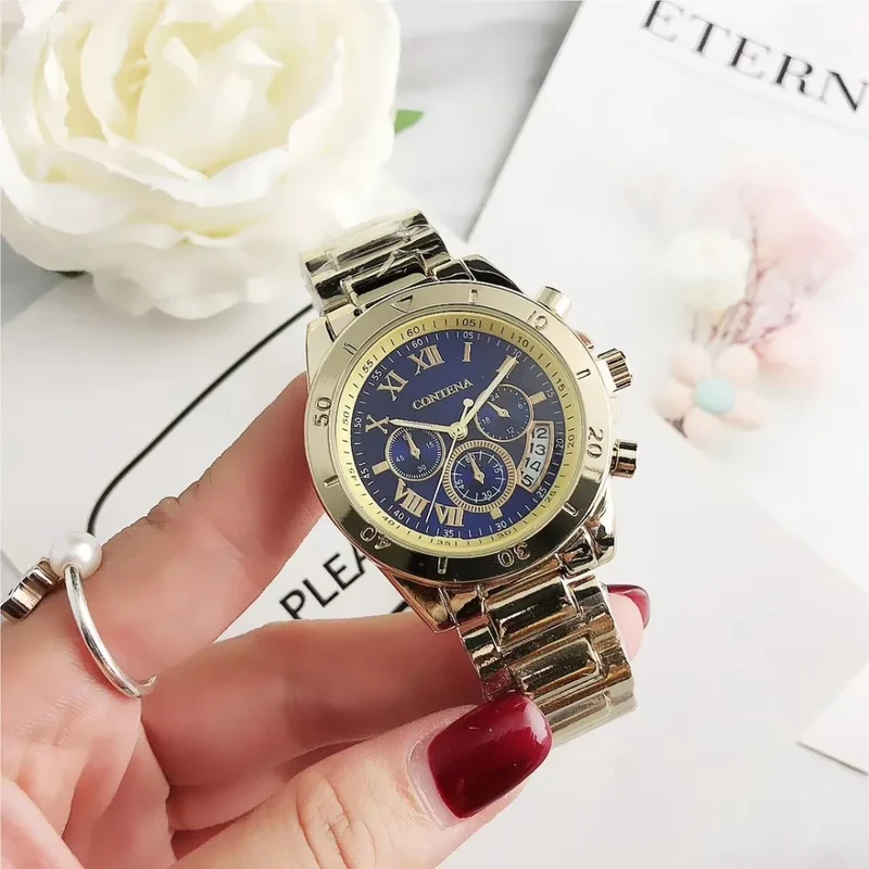 Damen Armbanduhr Fashion Luxus Quartz Armband Uhr Chronograph Business Schmuck