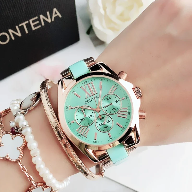 Damen Armbanduhr Fashion Luxus Quartz Armband Uhr Chronograph Business Schmuck