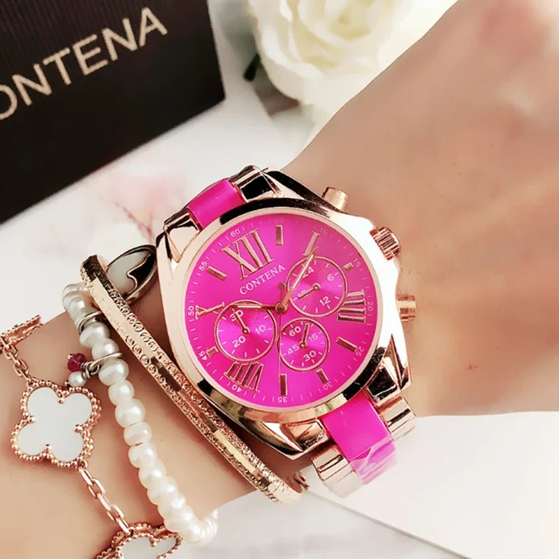 Damen Armbanduhr Fashion Luxus Quartz Armband Uhr Chronograph Business Schmuck
