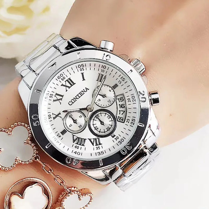 Damen Armbanduhr Fashion Luxus Quartz Armband Uhr Chronograph Business Schmuck