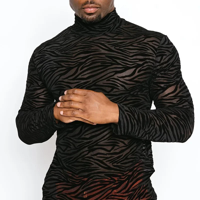 Fetisch Fashion Männer Sexy Bodysuits Herren Body Shirts Hemd Transparent Club