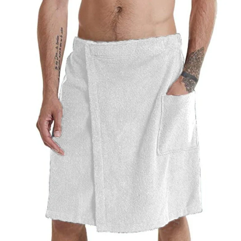 Saunatuch Herren Handtuch Saunakilt Sarong Kilt Wellness Sauna Klettverschluss