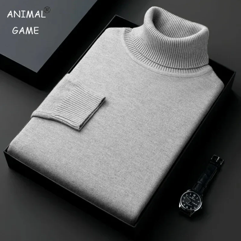 Herren Rollkragen Pullover Sweatshirt Pulli Zipper Sweater Shirt Langarmshirt