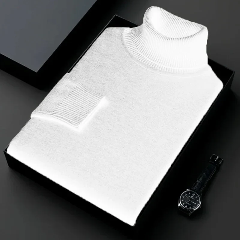 Herren Rollkragen Pullover Sweatshirt Pulli Zipper Sweater Shirt Langarmshirt