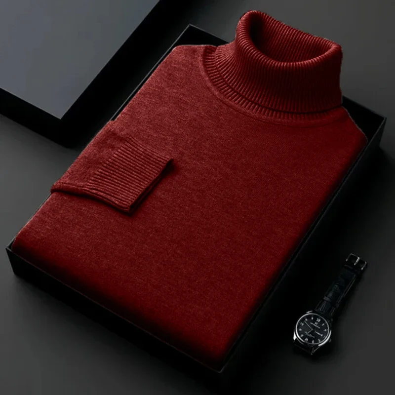 Herren Rollkragen Pullover Sweatshirt Pulli Zipper Sweater Shirt Langarmshirt