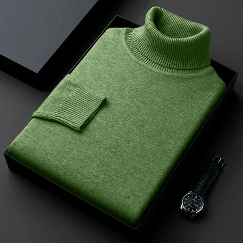 Herren Rollkragen Pullover Sweatshirt Pulli Zipper Sweater Shirt Langarmshirt
