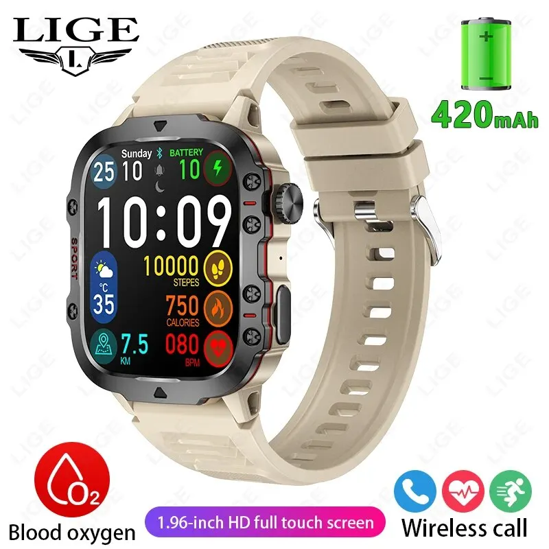 Herren Armbanduhr Digital Uhr Smartwatch Quarzuhr Bluetooth Chronograph