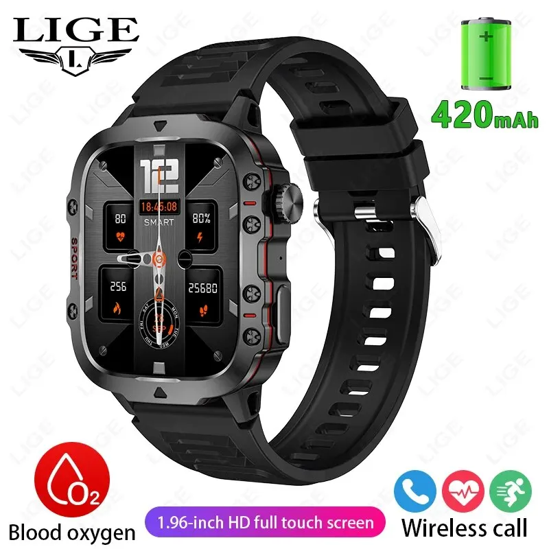Herren Armbanduhr Digital Uhr Smartwatch Quarzuhr Bluetooth Chronograph