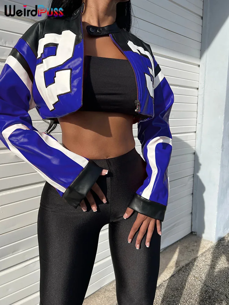 Fashion Damen College Baseball Retro Bomber Jacke Unisex Sweatjacke Collegejacke