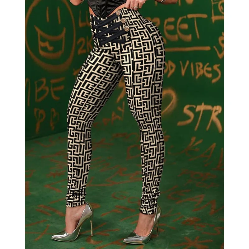 Damen Leggings Push Up Fashion Stretch Leggins Hose Sexy Chic