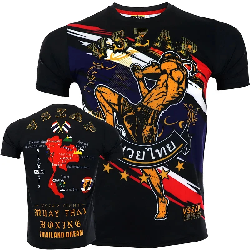 Herren Fashion Muay Thai 3D T-Shirt Rundhals Unisex Sommer Streetwear