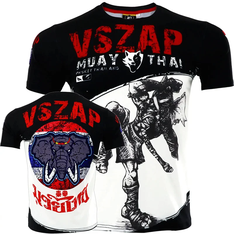 Herren Fashion Muay Thai 3D T-Shirt Rundhals Unisex Sommer Streetwear