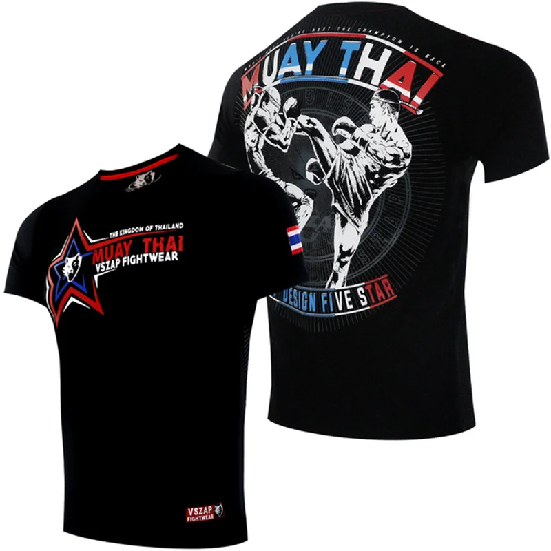 Herren Fashion Muay Thai 3D T-Shirt Rundhals Unisex Sommer Streetwear