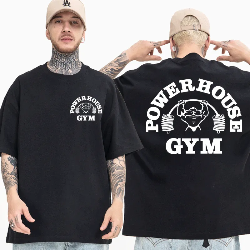 GYM Shirt Sport T-Shirt Herren Fitness Sportswear Unisex Streetwear Powerhouse