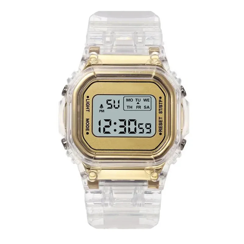 Herren Armbanduhr Digital Uhr Silber Edelstahl Quarzuhr Luxus Chronograph