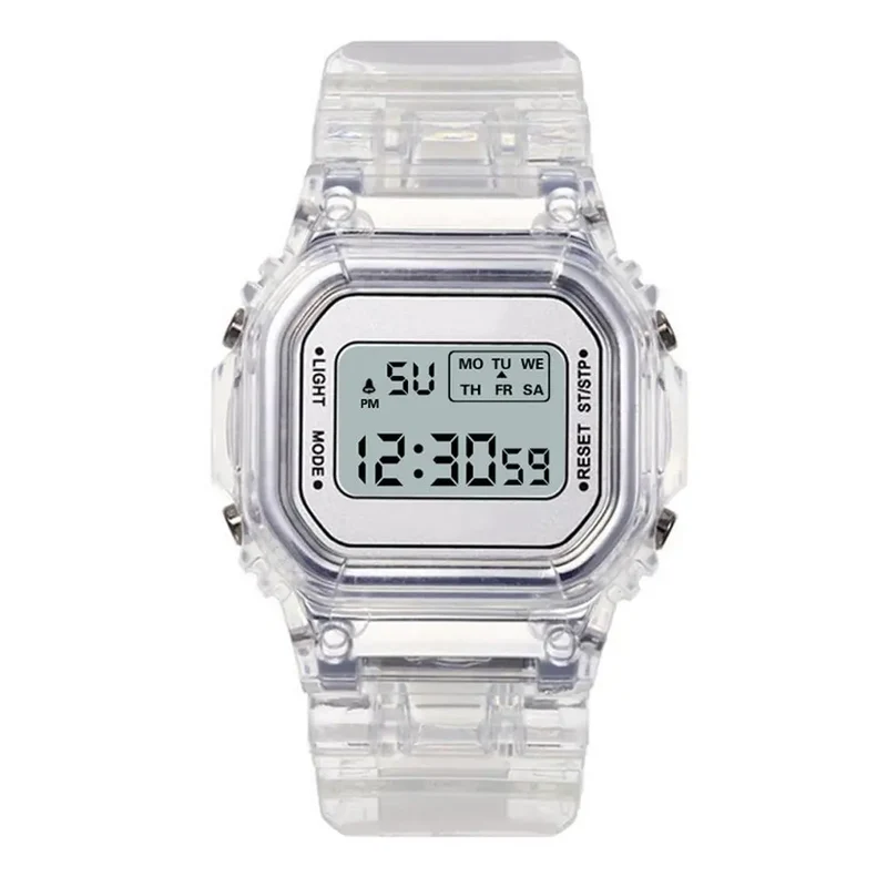Herren Armbanduhr Digital Uhr Silber Edelstahl Quarzuhr Luxus Chronograph