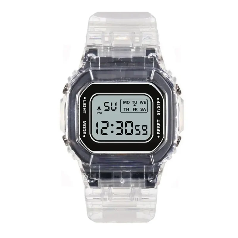 Herren Armbanduhr Digital Uhr Silber Edelstahl Quarzuhr Luxus Chronograph