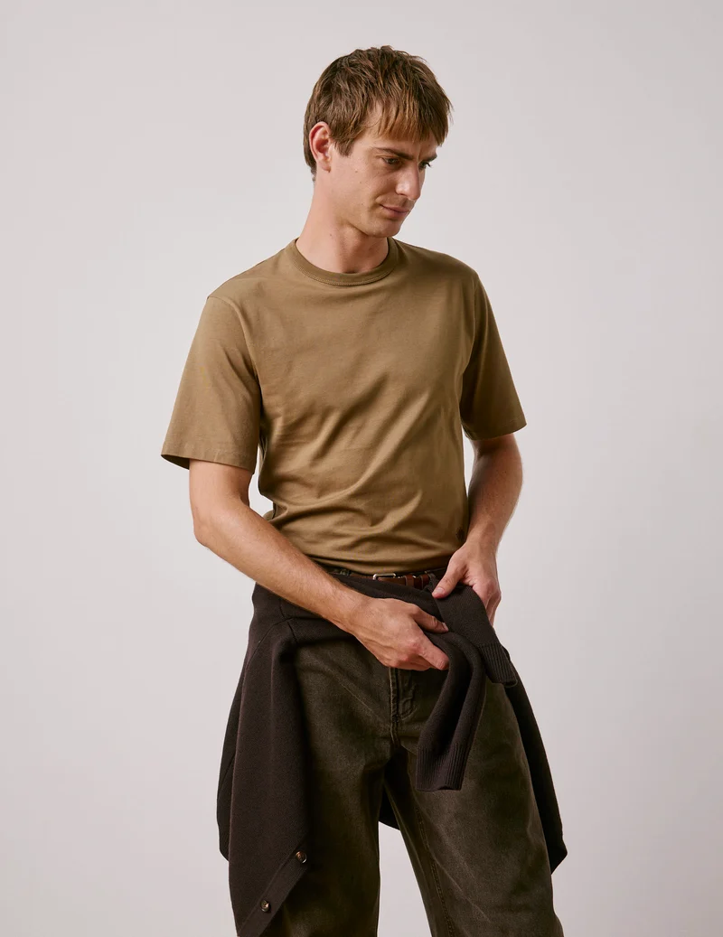 T-shirt Marcel en coton Supima kaki
