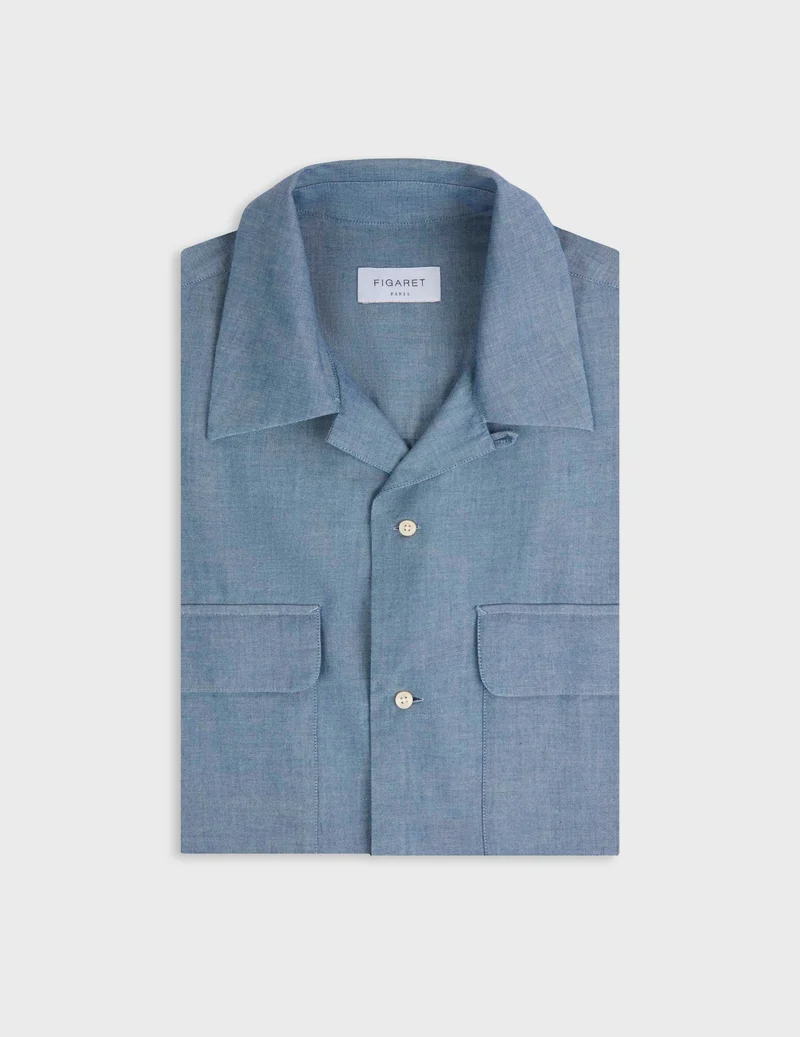 Chemise Ivano en denim bleue
