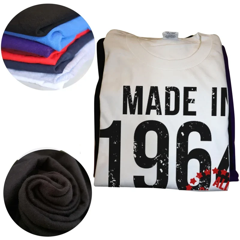Herren T-Shirt Made In 1964 Shirt Unisex Streetwear Tank Top 100% Baumwolle