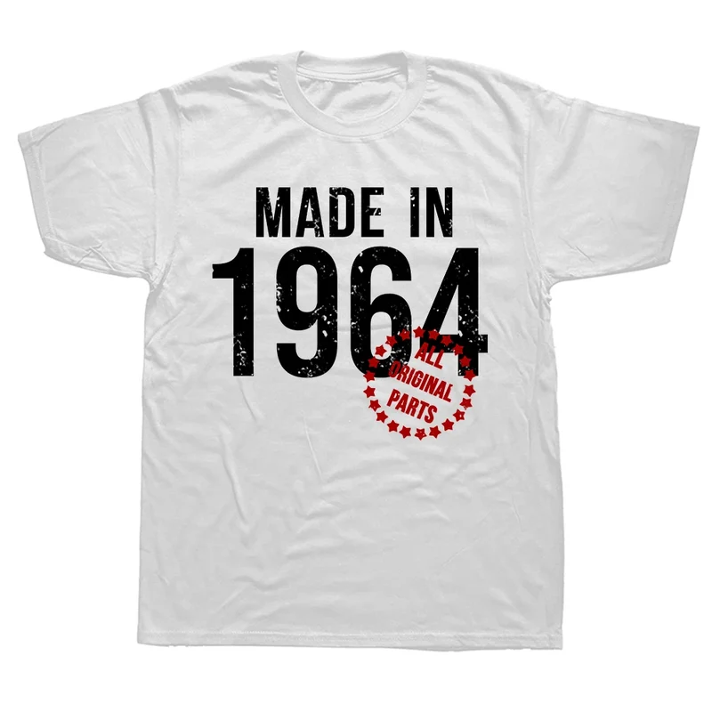 Herren T-Shirt Made In 1964 Shirt Unisex Streetwear Tank Top 100% Baumwolle