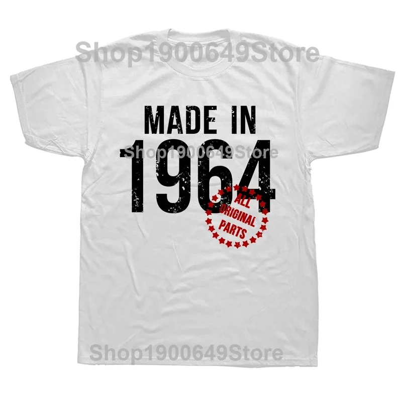 Herren T-Shirt Made In 1964 Shirt Unisex Streetwear Tank Top 100% Baumwolle