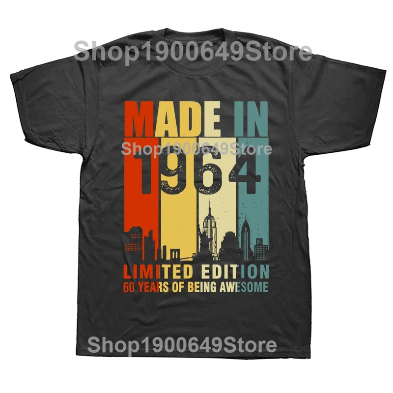 Herren T-Shirt Made In 1964 Shirt Unisex Streetwear Tank Top 100% Baumwolle