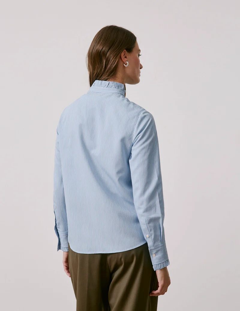Chemise Louison rayée bleu clair