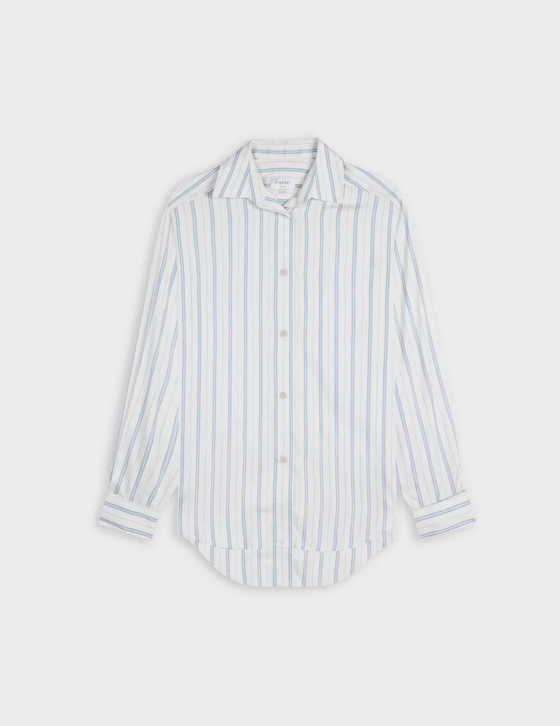 Chemise Hannah rayée bleu clair