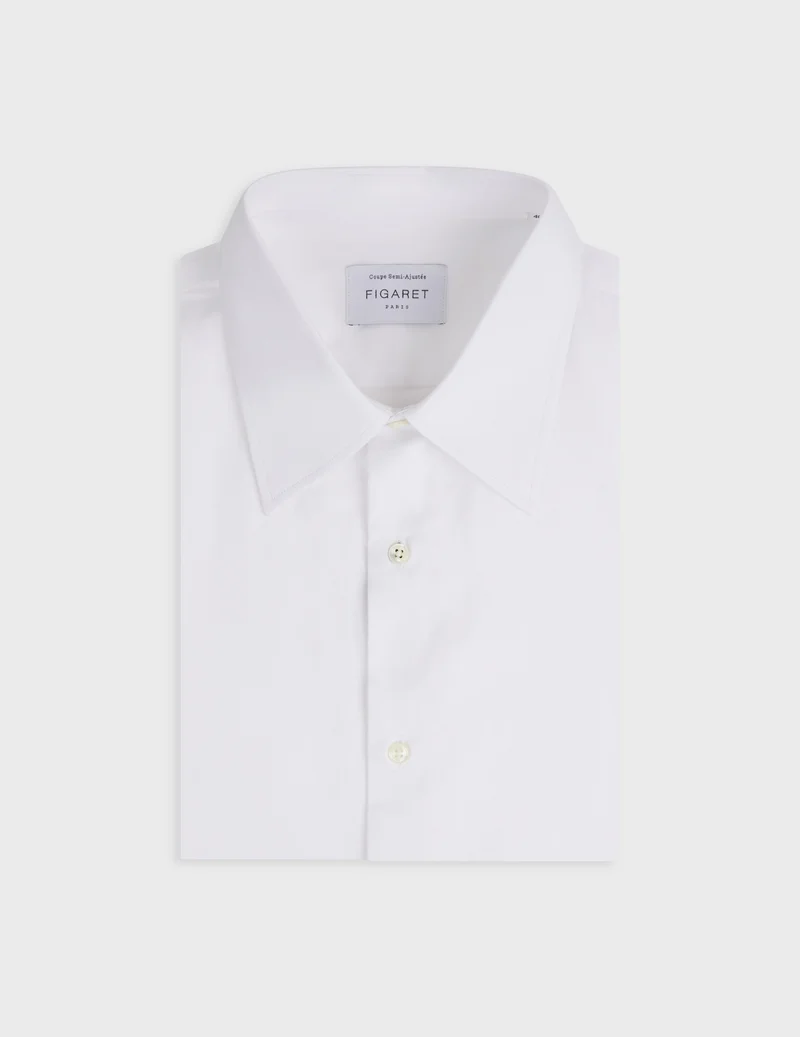 Chemise semi-ajustée blanche