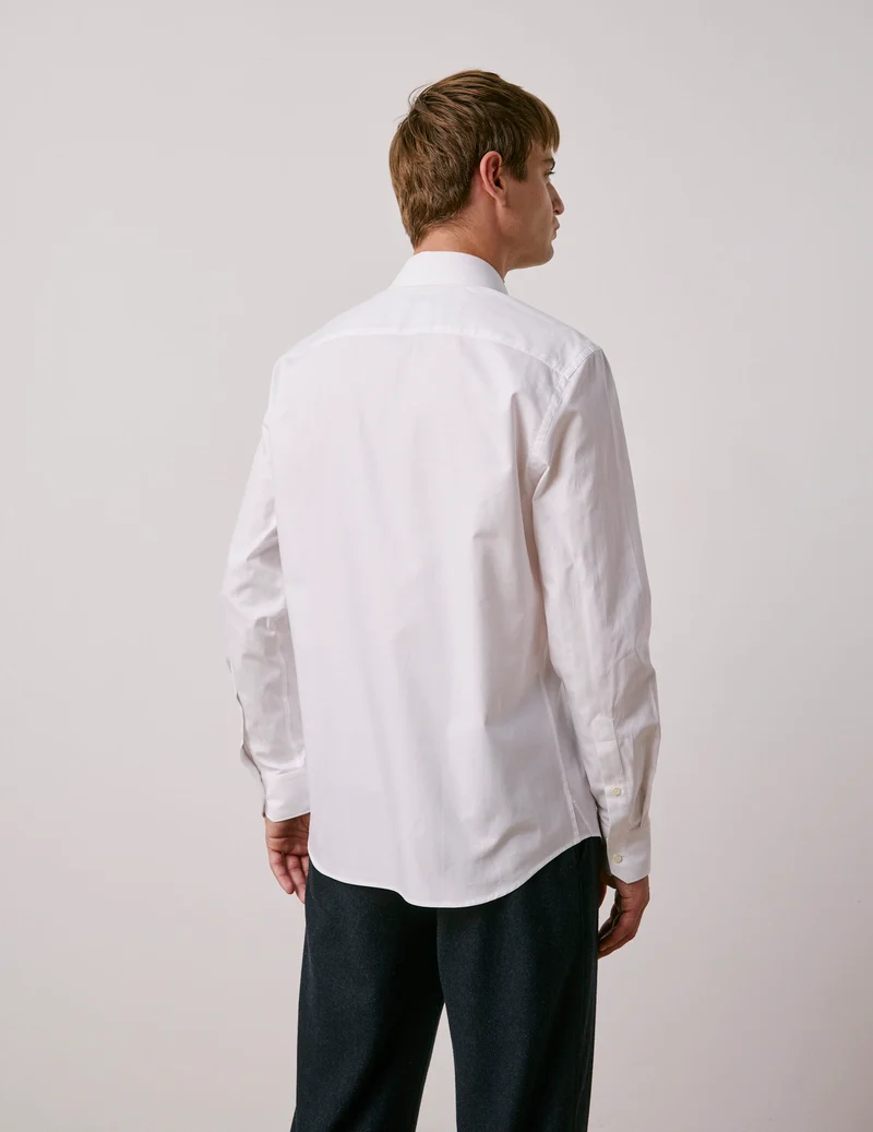 Chemise semi-ajustée blanche