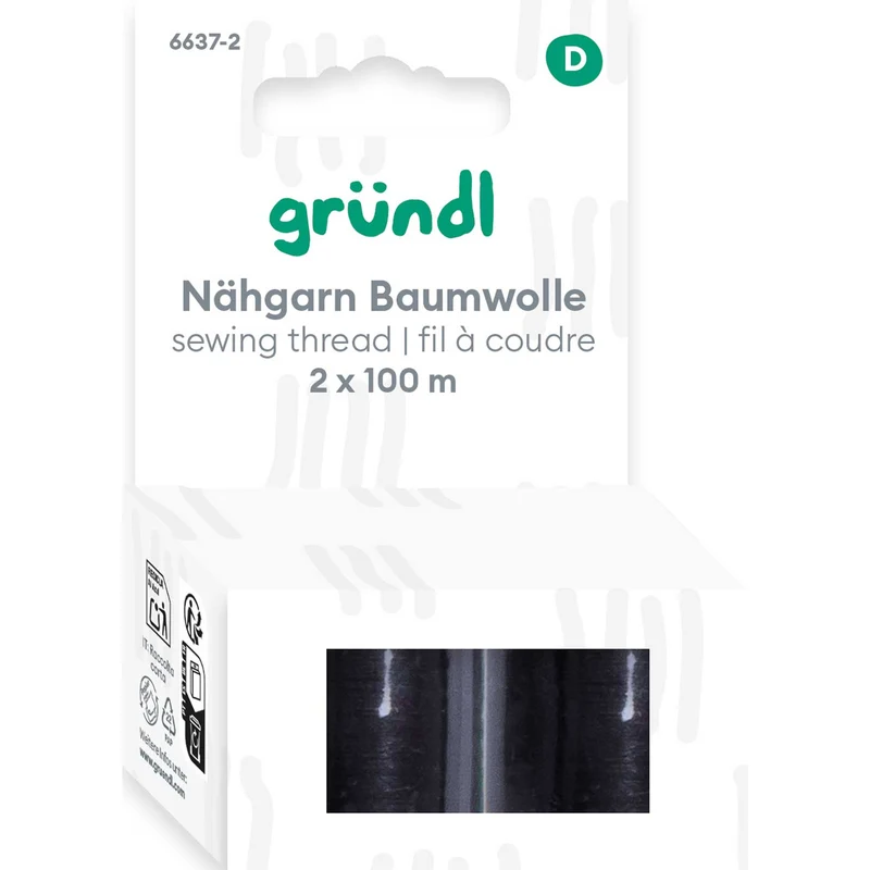 Nähgarn Baumwolle, 2 x 100 m