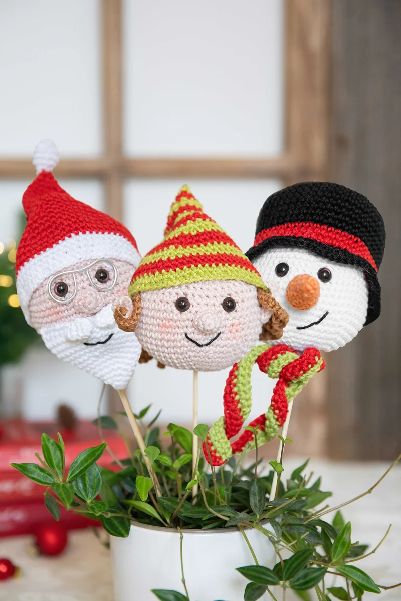 Anleitung Weihnachtliche Blumenstecker
