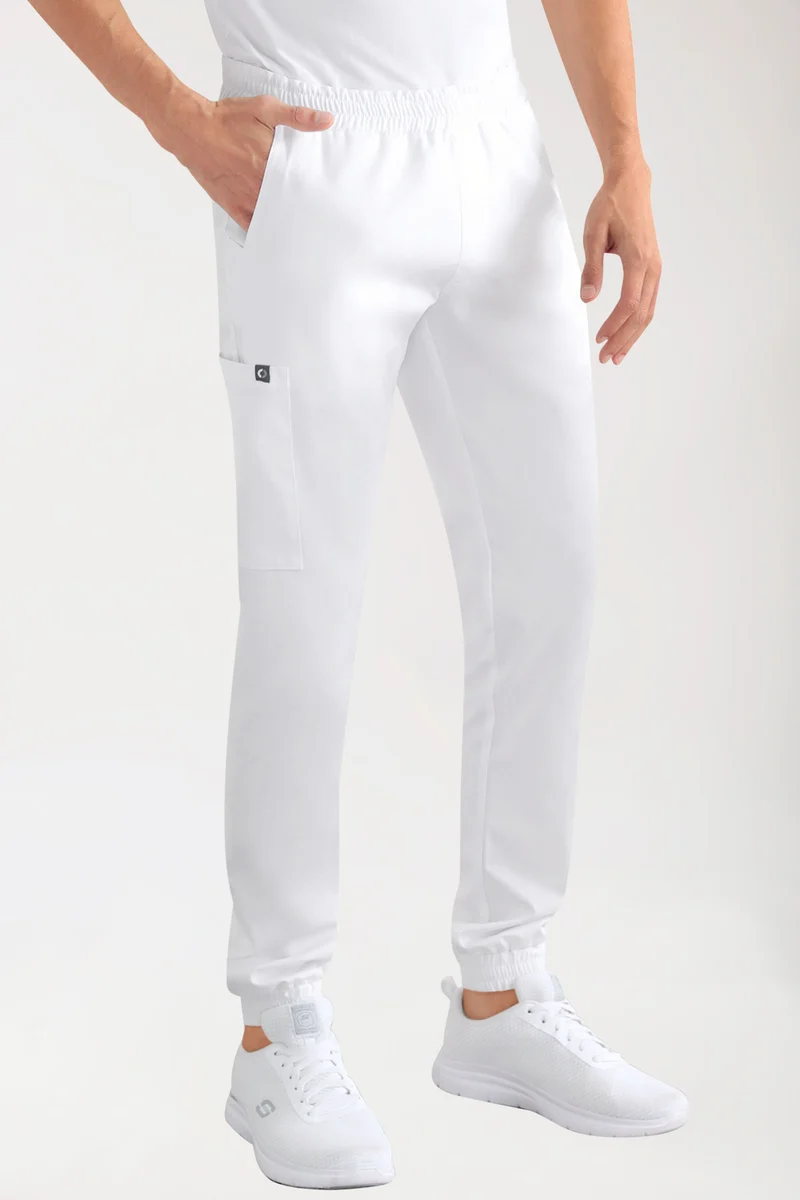 CORE Cargohose Herren - Jogpants Style weiß