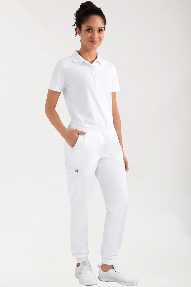CORE Cargohose Damen - Jogpants Style weiß