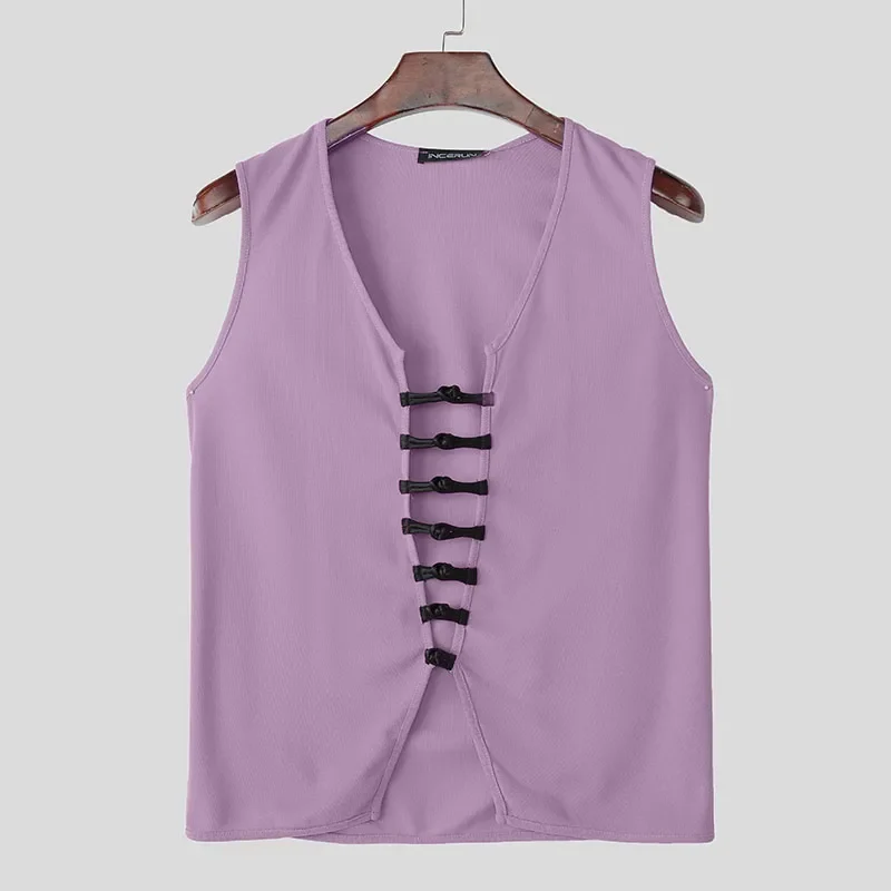 Herren Oberteil Ärmellos Weste Tank Top Sexy Shirt Clubwear Muskel T-Shirt