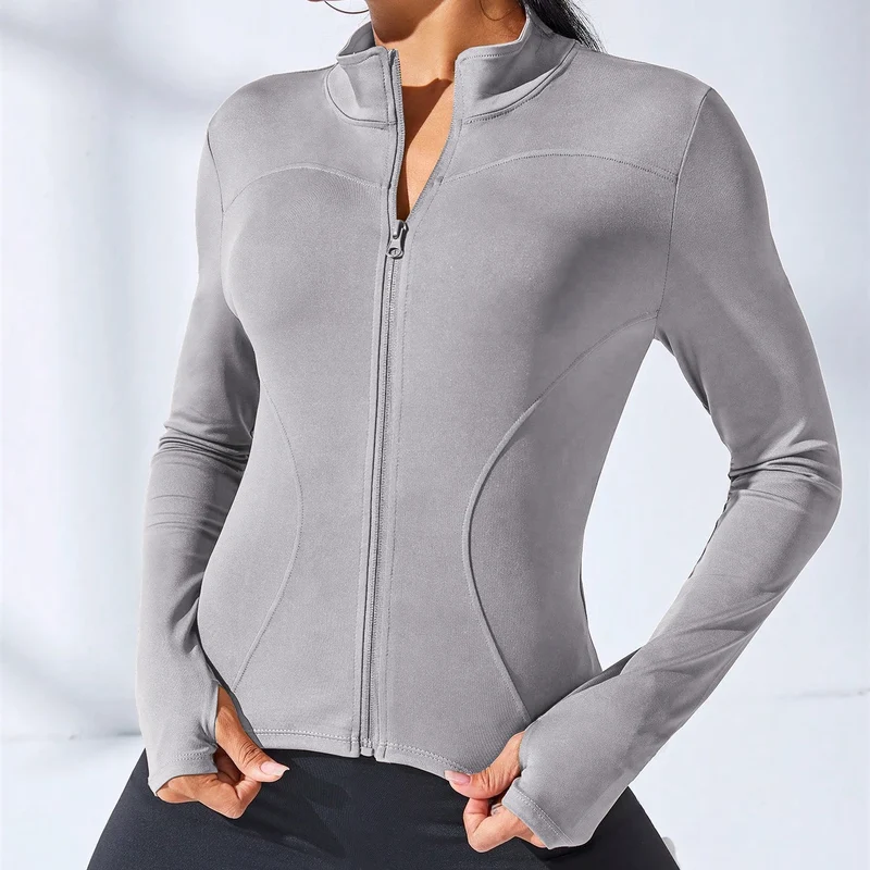 Felpa Donna Giacca Sportiva Con Zip Tuta Maniche Lunghe Cappuccio Maglia Shirt