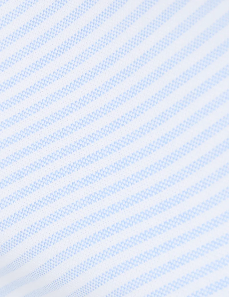 Chemise semi-ajustée rayée bleu clair