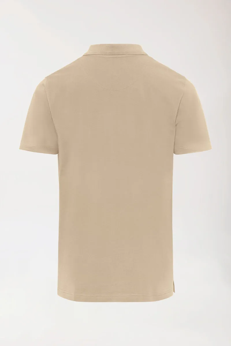 COMFY FLEX Stretch Shirt Herren - Polokragen sand