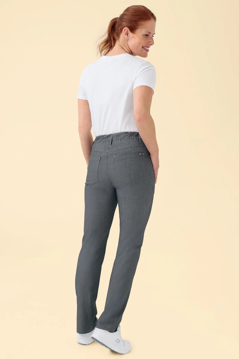 KAERE Hose Damen - 5-Pocket grau melange