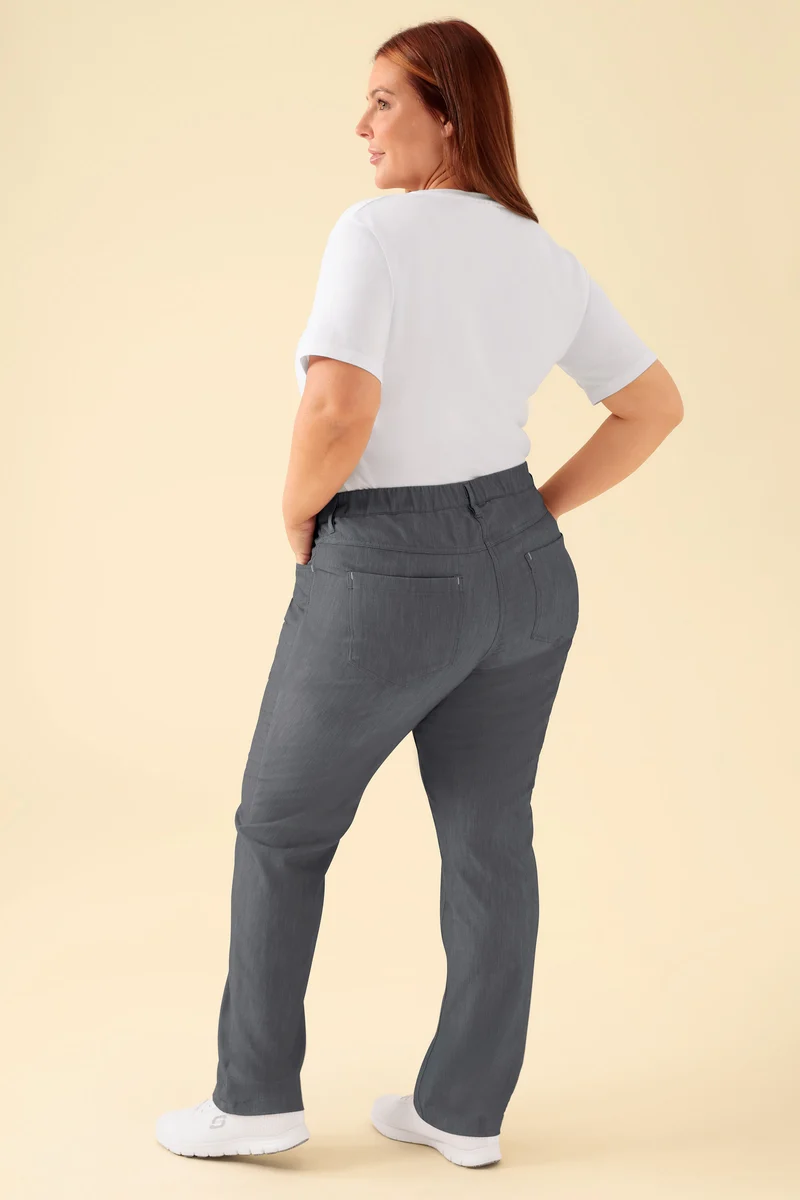 KAERE Hose Damen - 5-Pocket grau melange