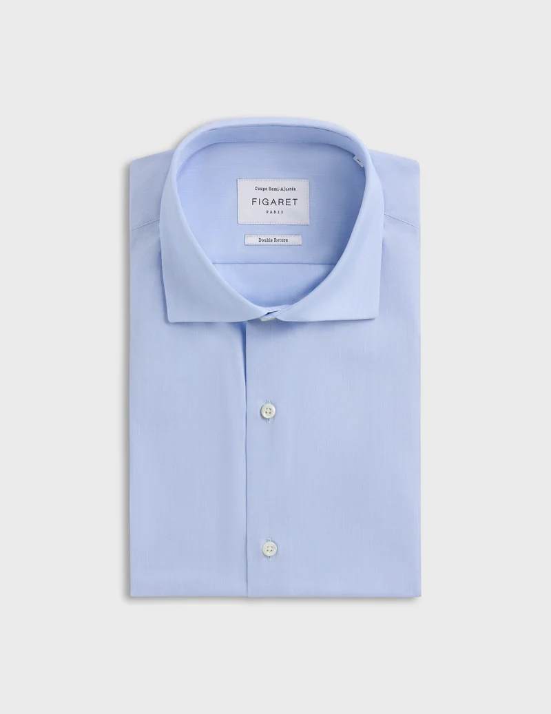Chemise Semi-ajustée rayée bleue