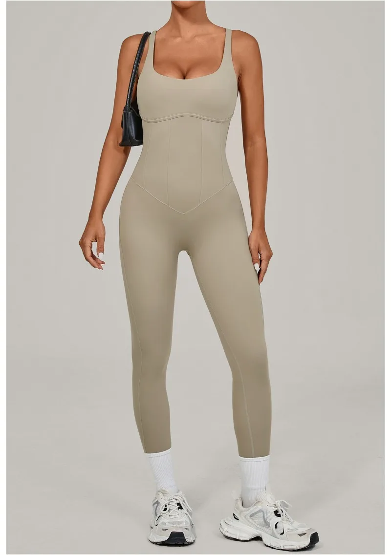 Tuta intera Sportiva Donna Rompers Pantaloni Yoga Palestra Sexy Jumpsuit Tutina